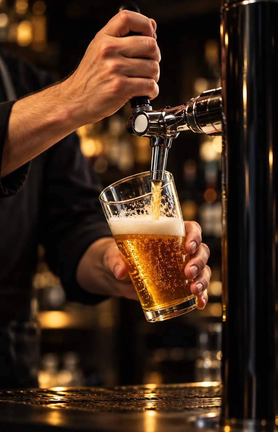 Image d’ambiance : une bière servie à la pression.